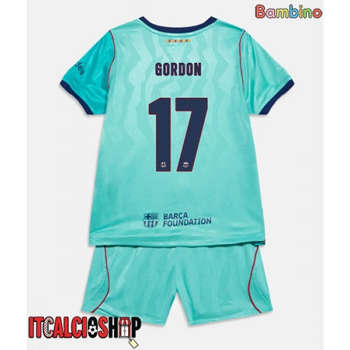 Barcelona Anthony Gordon #17 Terza Maglia Bambino 2026-27 Manica Corta (+ Pantaloni corti)